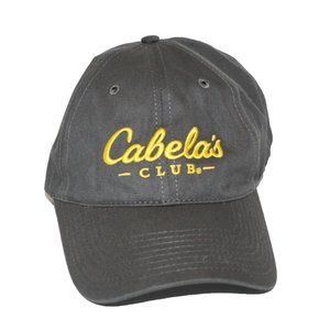CABELA'S CLUB - DARK GRAY - LIGHTWEIGHT - ADJUSTABLE STRAPBACK BALL CAP HAT